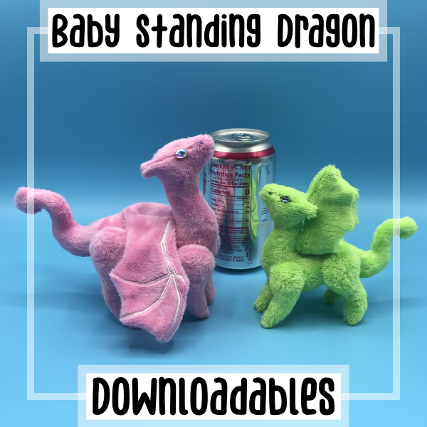 Baby standing dragon plush