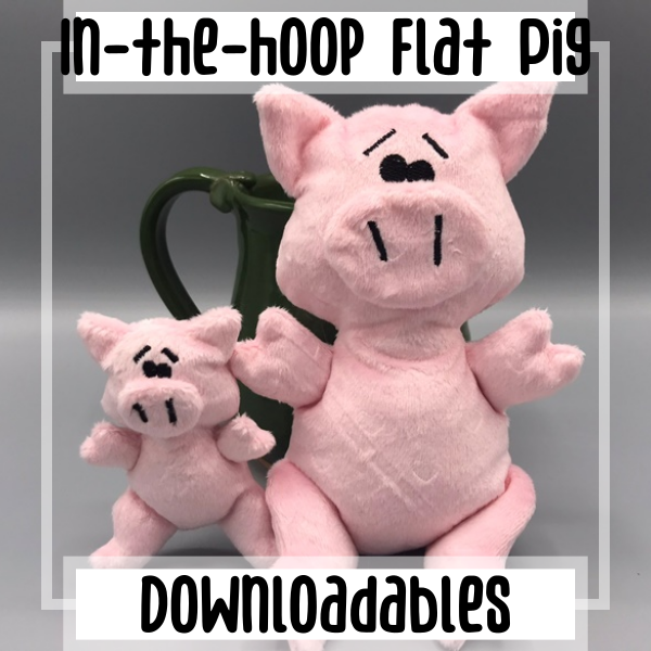 In-the-hoop Flat Pet: Pig