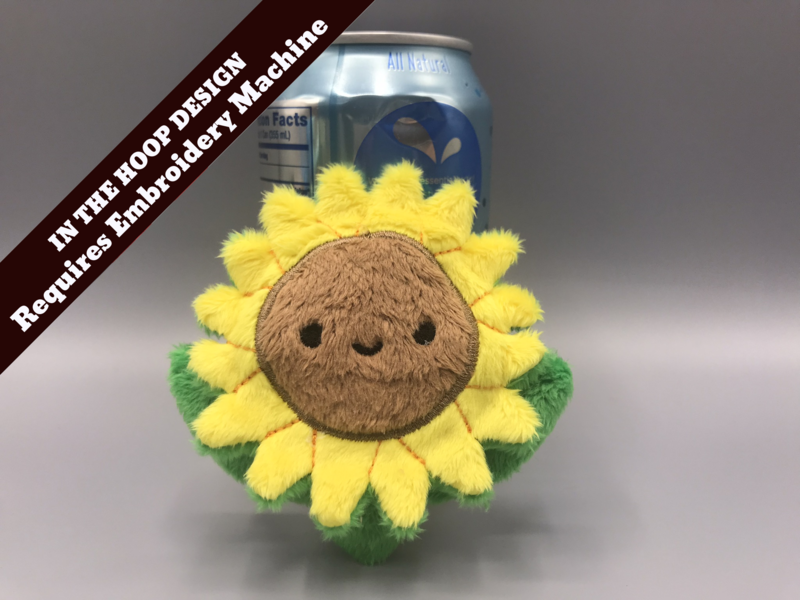 In-the-hoop kawaii sunflower