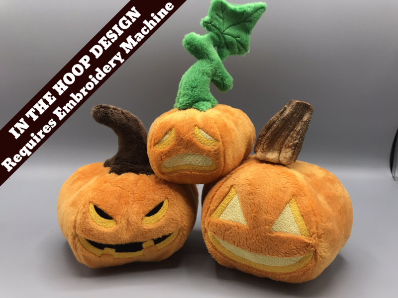 Pumpkin carving in embroidery and vinyl