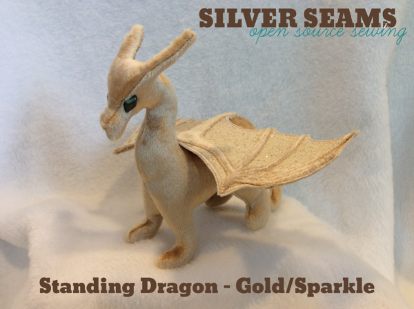Standing Dragon #2 – Gold Sparkle