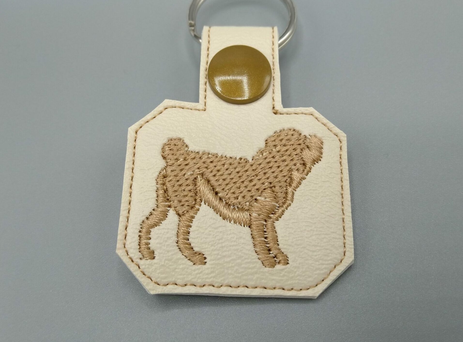 Pug silhouette (machine embroidery)