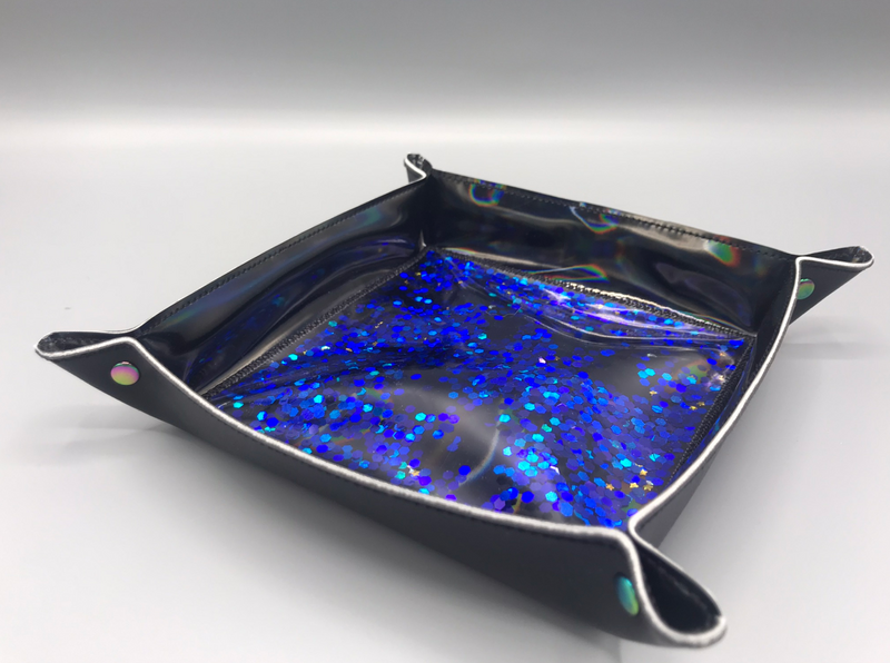 A valet tray with glitter