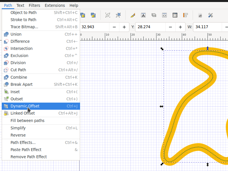 Two dotted lines on top of the wide solid line.