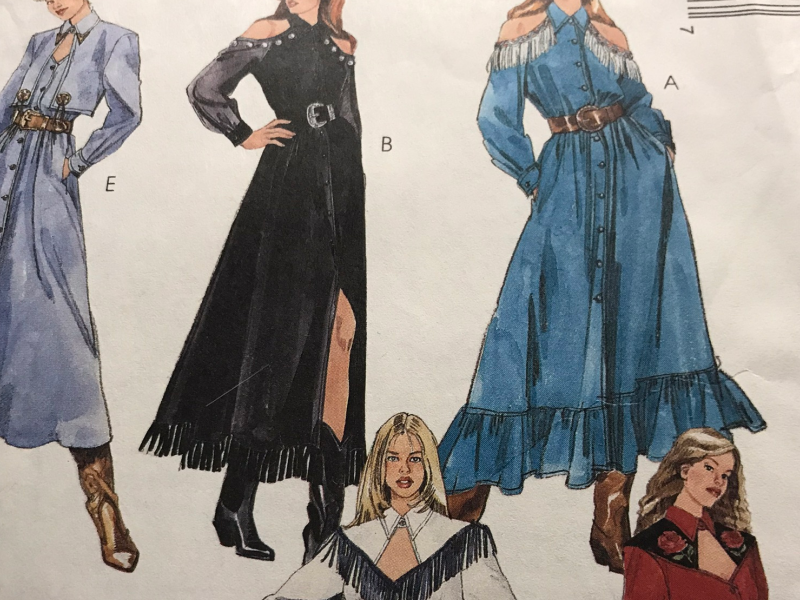 Western-style dresses that would lead to some weird sunburn patterns