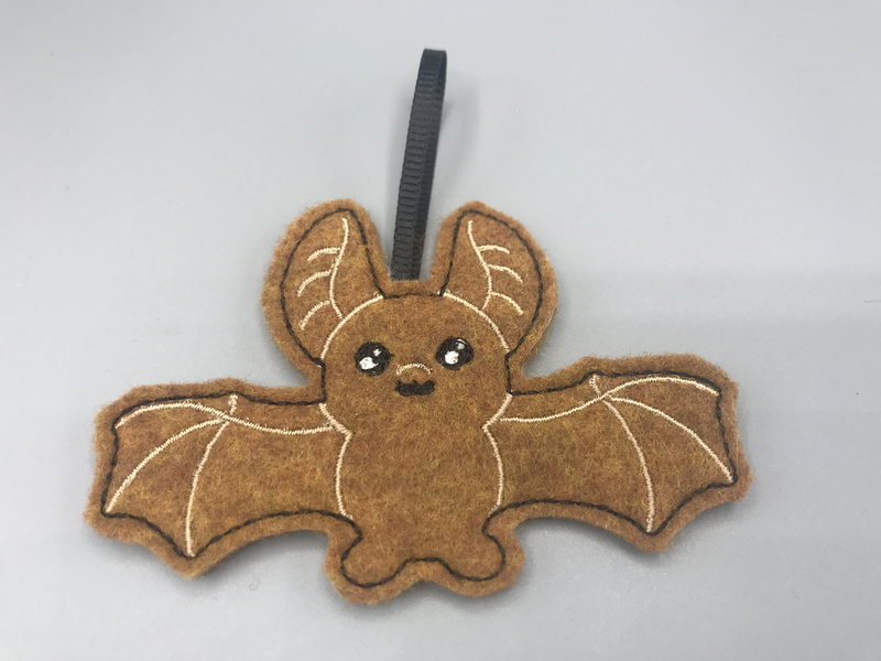 The Kawaii Bat Plushie, in flat felt form.