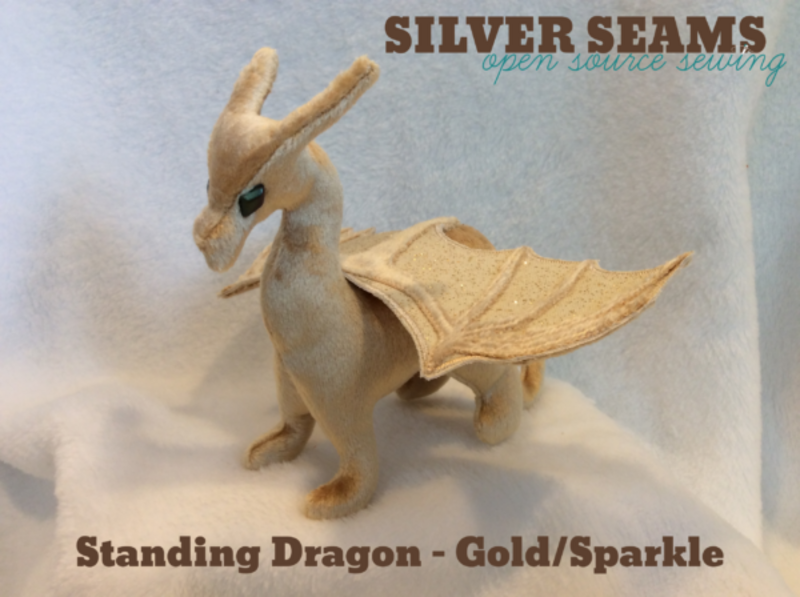 Standing Dragon #2 &#8211; Gold Sparkle