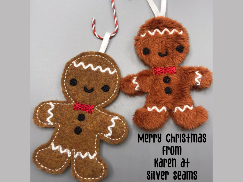Gingerbread plush and felt charms