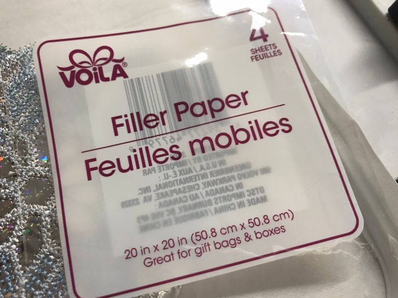 "Filler Paper" packaging