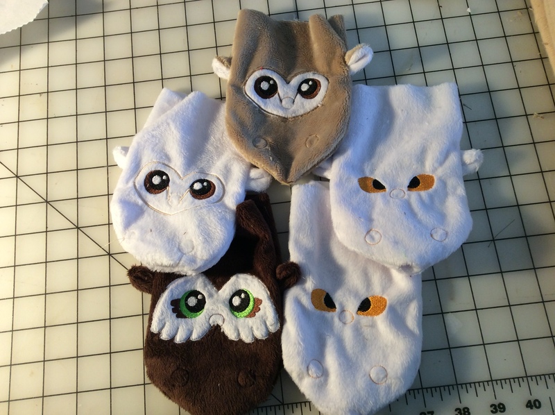 Owlbear dice bags in progress