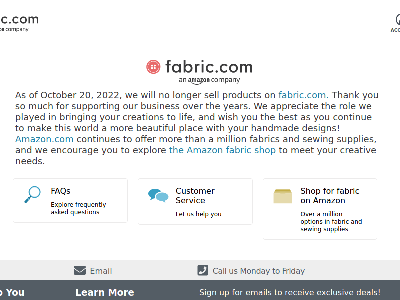 Fabric dot com closure screen