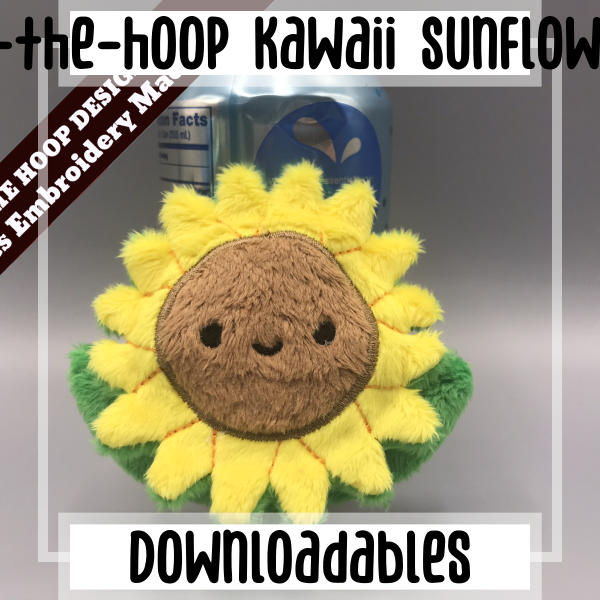 In-the-hoop Kawaii Sunflower