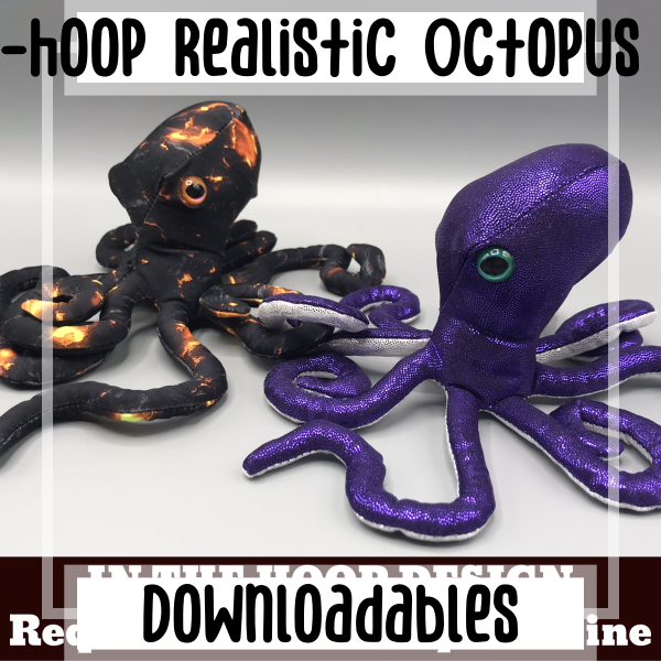 In-the-hoop Realistic Octopus Design