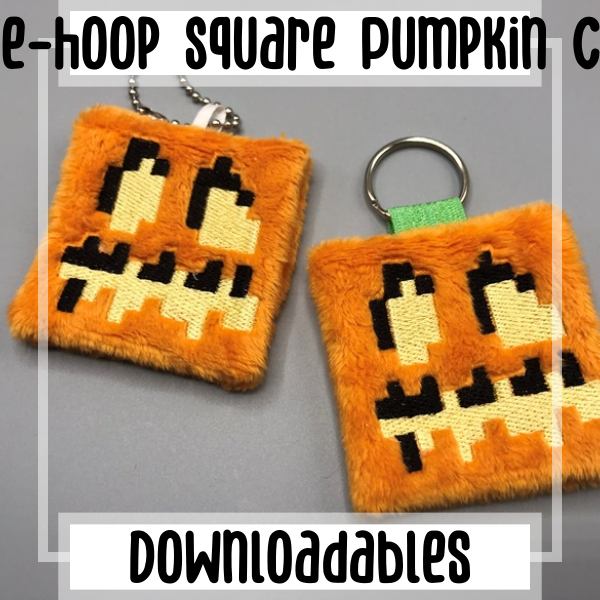 In-the-hoop Square Pumpkin Charm