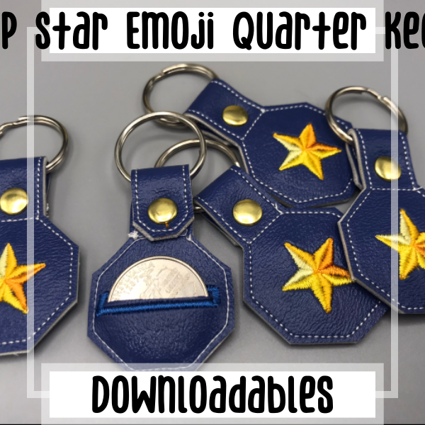 In-the-Hoop Star Emoji Quarter Keeper Design