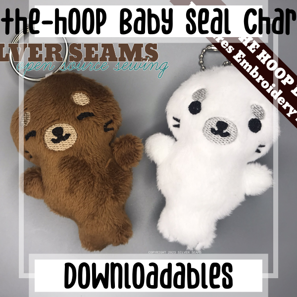 In-the-hoop Baby Seal Charms