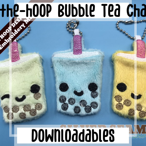 In-the-hoop Bubble Tea Charm