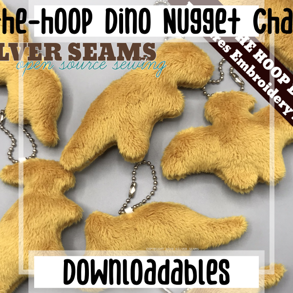 In-the-hoop Dino Nugget Charms