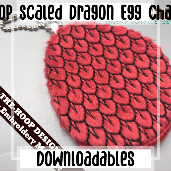 In-the-hoop Scaled Dragon Egg Charm Design