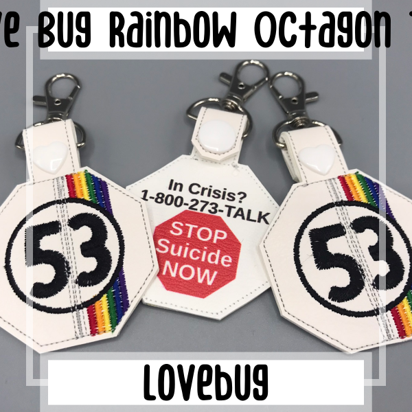 Love Bug Rainbow Octagon Tab