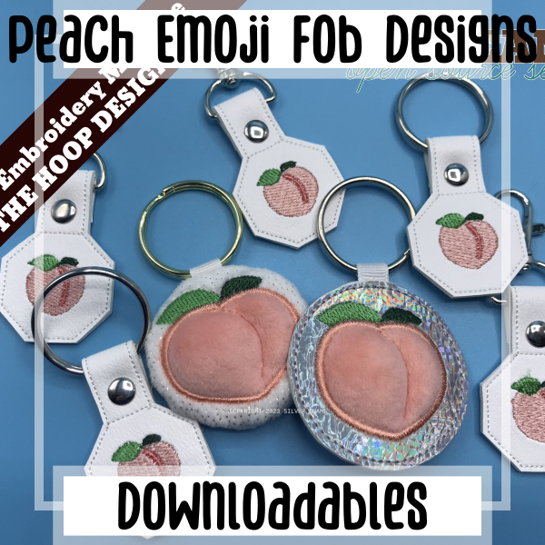 Peach Emoji Fob Designs