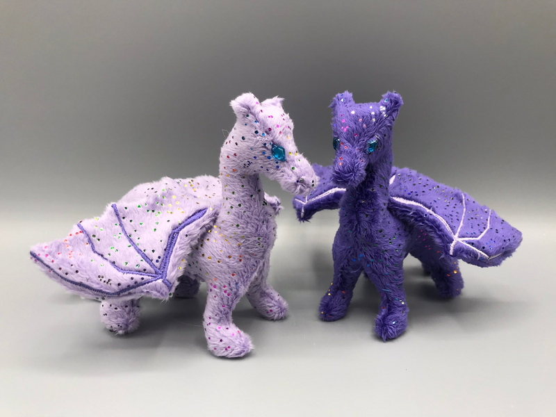 Sparkle Minky Dragon - Micro Plushie 