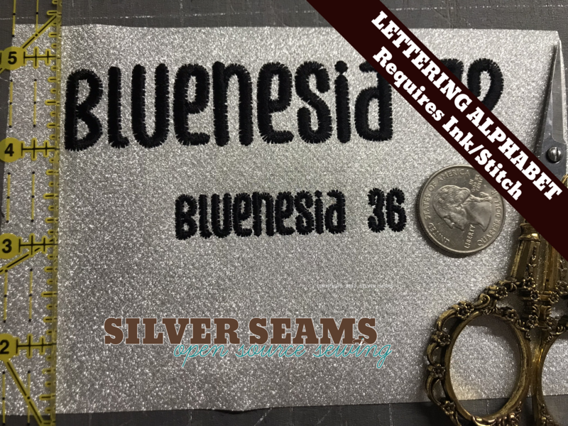 Bluenesia - Ink/Stitch Embroidery Alphabet 