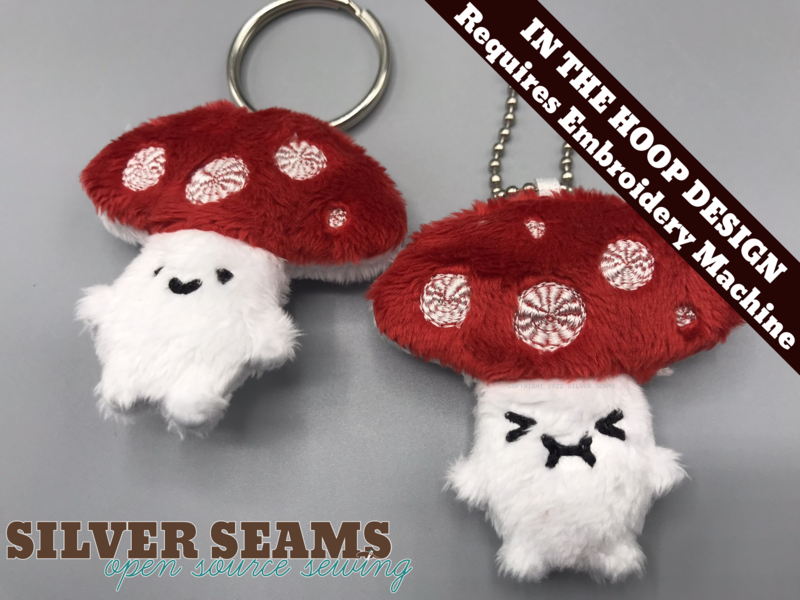 In-the-hoop Toadstool Charm