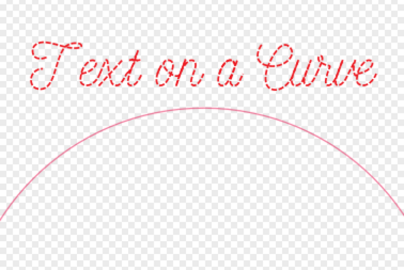 Text, and a curve.