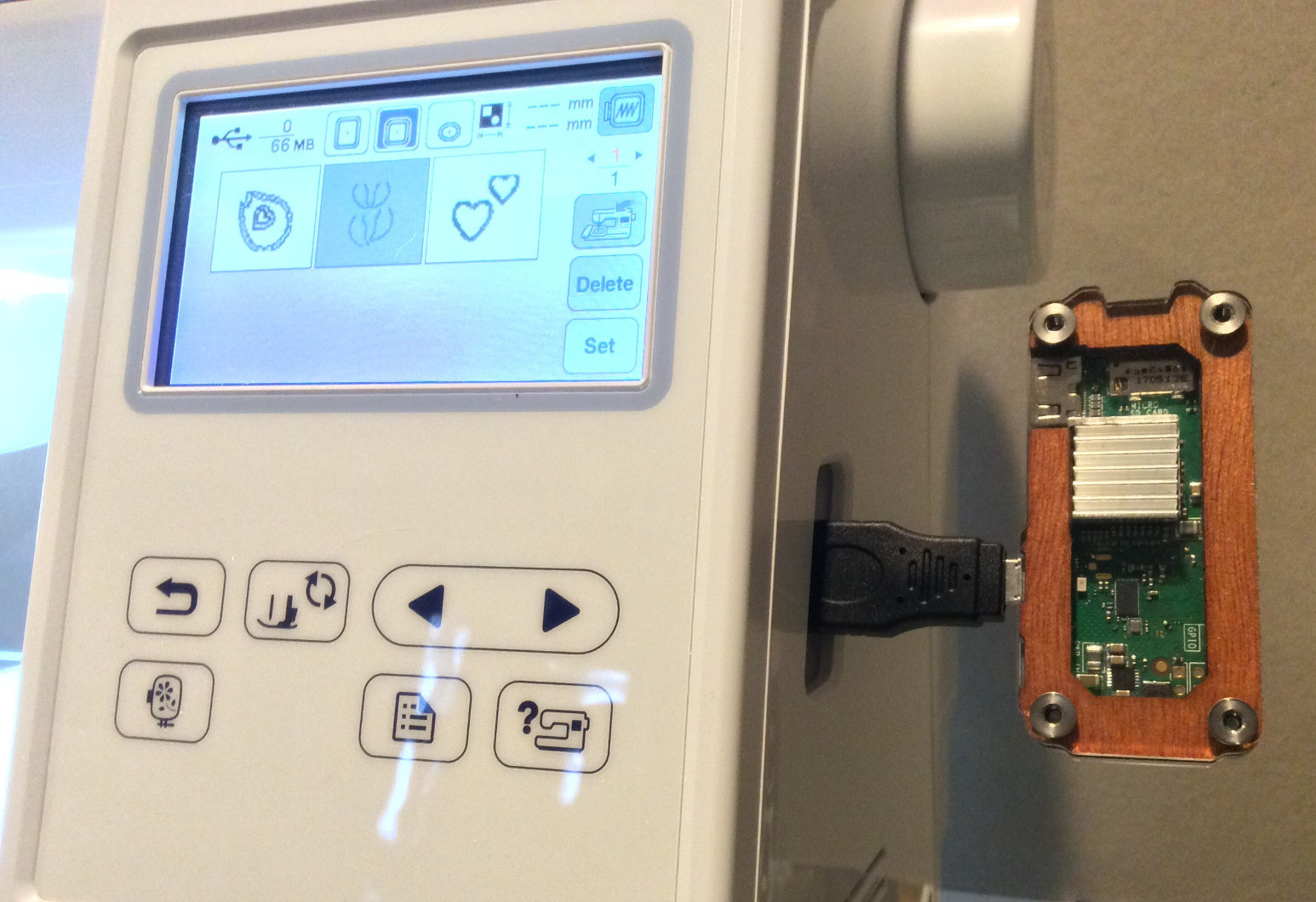 Making an embroidery machine wireless… or not