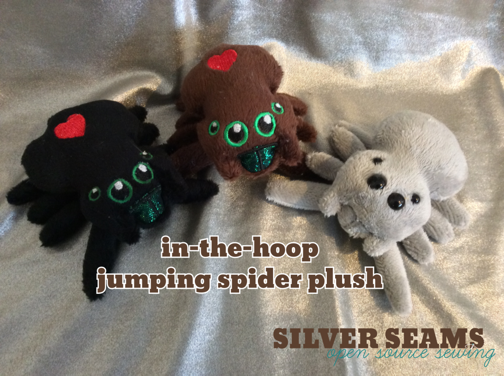 In-the-hoop jumping spider plush