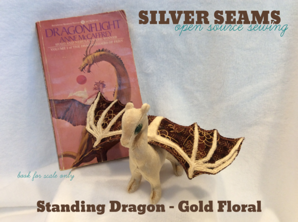 Standing Dragon #1 &#8211; Gold Floral