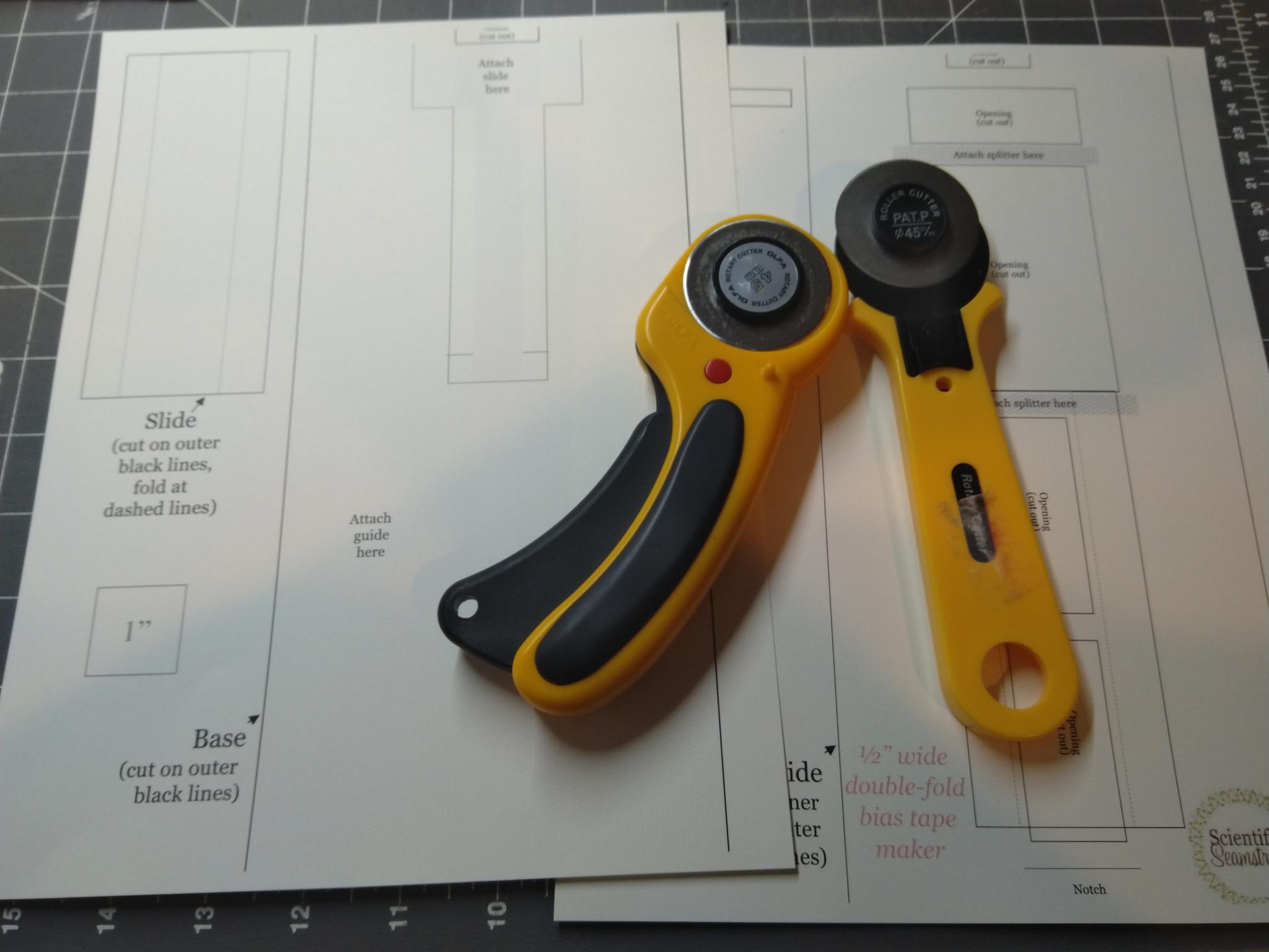 DIY bias tape makers