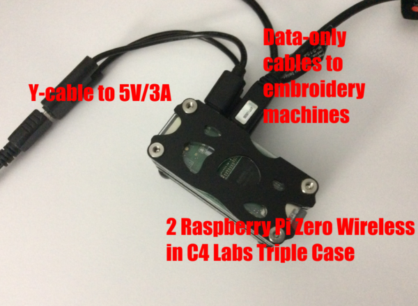 Converting a USB-drive embroidery machine to wifi